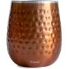 imageSwell Stainless Steel Wine Tumbler 9oz Teakwood Triple Layered Vacuum Insulated Container Keeps Drinks Colder for Longer BPA Free BarwareDipped Metallic