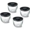 imageSwell 12oz Glass Prep Bowl Set of 4 For Easy Meal Prep Vintage Pastels Made From Durable Tempered Glass Nests Inside 215ozBlack