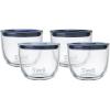 imageSwell 12oz Glass Prep Bowl Set of 4 For Easy Meal Prep Vintage Pastels Made From Durable Tempered Glass Nests Inside 215ozCoastal Blues