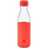 imageSwell Glass Original Water Bottle 18oz Lunar Grey Break Resistant Glass With Protective Silicone Sleeve BPA Free Zero Plastic LeakproofRadiant Coral