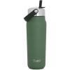 imageSwell Recycled Stainless Steel Explorer with Flip Straw Lid and Handle 40oz Onyx Triple Layered Vacuum Insulated Containers Keeps Drinks Cold for 54 Hours and Hot for 12Green Jasper