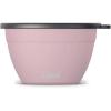 imageSwell Stainless Steel 64oz Salad Bowl Kit Pink Topaz Color Comes with 2oz Mini Canister and Removable Tray for Organization Leakproof and Dishwasher Safe