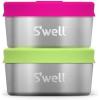 imageSwell Stainless Steel Mini Canister Set of Two 2oz Pink And Mauve Pyrite Single Walled Durable Construction Leakproof Silicone Lids Dishwasher SafeDragonfruitKiwi