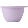 imageSwell Stainless Steel Salad Bowl Kit 64oz Lilac Comes with 2oz Mini Canister and Removable Tray for Organization Leakproof Easy to Clean Dishwasher Safe