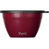 imageSwell Stainless Steel Salad Bowl Kit 64oz Wild Cherry Comes with 2oz Mini Canister and Removable Tray for Organization Leakproof Easy to Clean Dishwasher Safe