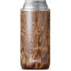 imageSwell Stainless Steel Slim Drink Chiller Fits Slim 12oz Cans and Bottles Azurite Triple Layered Vacuum Insulated Container Keeps Drinks Cold for Up To 6 Hours BPA FreeTeakwood