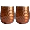 imageSwell Stainless Steel Wine Tumbler 9oz Teakwood Triple Layered Vacuum Insulated Container Keeps Drinks Colder for Longer BPA Free BarwareDipped Metallic
