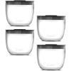 imageSwell Tritan Prep Bowl Set of 4 10oz Makes Meal Prep Easy And Convenient Leakproof Lids Microwavable and Dishwasher Safe BPA FreeClear