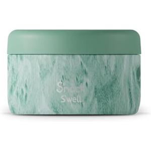 imageSnack by Swell Stainless Steel Food Container 24 Oz Azure Forest DoubleLayered Insulated Bowls BPAFreePeppermint Tree