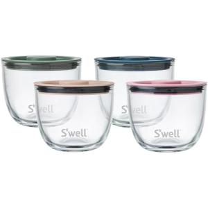 imageSwell 12oz Glass Prep Bowl Set of 4 For Easy Meal Prep Vintage Pastels Made From Durable Tempered Glass Nests Inside 215ozVintage Pastels