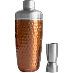 imageSwell 18oz shaker with jigger carafe Black MarbleDipped Metallic