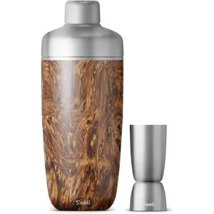 imageSwell 18oz shaker with jigger carafe Black MarbleTeakwood