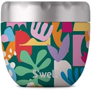 imageSwell Eats 2in1 Nesting Bowls TripleLayered VacuumInsulated Containers Keeps Food and Drinks Cold for 11 Hours and Hot for 7with No CondensationBPA Free 215 oz Calacatta GoldPaper Cutouts