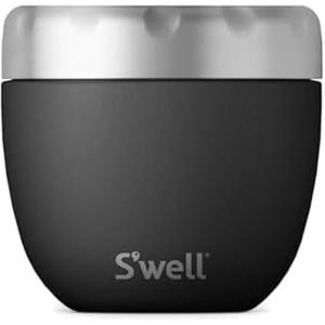 imageSwell Eats 2in1 Nesting Bowls TripleLayered VacuumInsulated Containers Keeps Food and Drinks Cold for 11 Hours and Hot for 7with No CondensationBPA Free 215 oz Calacatta GoldOnyx