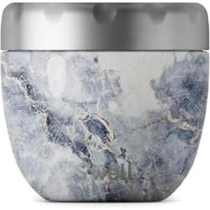 imageSwell Eats 2in1 Nesting Bowls TripleLayered VacuumInsulated Containers Keeps Food and Drinks Cold for 11 Hours and Hot for 7with No CondensationBPA Free 215 oz Calacatta GoldBlue Granite