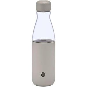 imageSwell Glass Original Water Bottle 18oz Lunar Grey Break Resistant Glass With Protective Silicone Sleeve BPA Free Zero Plastic LeakproofLunar Grey