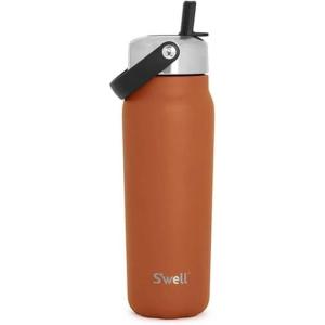 imageSwell Recycled Stainless Steel Explorer with Flip Straw Lid and Handle 40oz Onyx Triple Layered Vacuum Insulated Containers Keeps Drinks Cold for 54 Hours and Hot for 12Carnelian