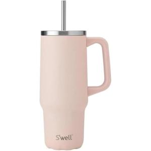 imageSwell Recycled Stainless Steel Tumbler XL with Straw and Handle 30oz Onyx Triple Layered Vacuum Insulated Container Keeps Drinks Cold 36 hours and Hot for 9 BPA FreeHimalayan Salt