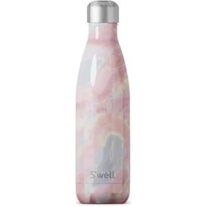 imageSwell Stainless Steel 17oz Water Bottle Geode Rose Color TripleLayer Vacuum Insulated to Keep Drinks Cold 36 Hours and Hot 18 Hours BPA Free
