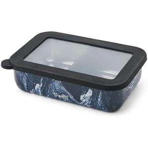 imageSwell Stainless Steel Bento Box Azurite Marble Fits One Large Entree Or Small Entree And Snack Includes Removable Divider Leakproof Easy to Clean Dishwasher SafeAzurite Marble