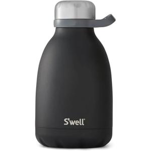 imageSwell Stainless Steel Roamer Bottle64 Fl OzTeakwood TripleLayered VacuumInsulated Containers Keeps Drinks Cold for 72 Hours and Hot for 24BPAFree Travel Water Bottle 64ozOnyx