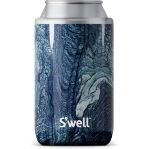 imageSwell Stainless Steel Slim Drink Chiller Fits Slim 12oz Cans and Bottles Azurite Triple Layered Vacuum Insulated Container Keeps Drinks Cold for Up To 6 Hours BPA FreeAzurite Marble