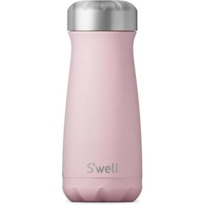 imageSwell Stainless Steel Traveler 16oz Moonstone Triple Layered Vacuum Insulated Containers Keeps Drinks Cold for 24 Hours and Hot for 12 BPA Free Easy Carrying On the GoPink Topaz