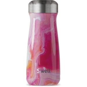 imageSwell Stainless Steel Traveler 16oz Teakwood Triple Layered Vacuum Insulated Containers Keeps Drinks Cold for 24 Hours and Hot for 12 BPA Free Easy Carrying On the GoRose Agate