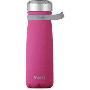 imageSwell Stainless Steel Traveler With Handle 24oz Peacock Blue Triple Layered Vacuum Insulated Containers Keeps Drinks Cold for 40 Hours and Hot for 16 BPA Free Easy Carrying On the GoAzalea Pink
