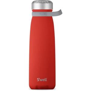 imageSwell Stainless Steel Traveler With Handle 40oz Peacock Blue Triple Layered Vacuum Insulated Containers Keeps Drinks Cold for 60 Hours and Hot for 20 BPA Free Easy Carrying On the GoPoppy Red