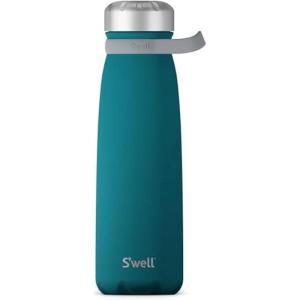 imageSwell Stainless Steel Traveler With Handle 40oz Peacock Blue Triple Layered Vacuum Insulated Containers Keeps Drinks Cold for 60 Hours and Hot for 20 BPA Free Easy Carrying On the GoPeacock Blue