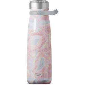 imageSwell Stainless Steel Traveler With Handle 40oz Peacock Blue Triple Layered Vacuum Insulated Containers Keeps Drinks Cold for 60 Hours and Hot for 20 BPA Free Easy Carrying On the GoGeode Rose