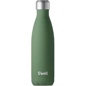 imageSwell Stainless Steel Water Bottle 17oz Green Jasper Triple Layered Vacuum Insulated Containers Keeps Drinks Cold for 36 Hours and Hot for 18 BPA Free Perfect for On the Go