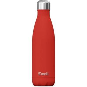 imageSwell Stainless Steel Water Bottle 17oz Poppy Red Triple Layered Vacuum Insulated Containers Keeps Drinks Cold for 36 Hours and Hot for 18 BPA Free Perfect for On the Go