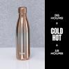 imageSwell Stainless Steel Water Bottle 17oz Yellow Gold Ombre Triple Layered Vacuum Insulated Containers Keeps Drinks Cold for 36 Hours and Hot for 18 BPA Free Perfect for On the GoRose Gold Ombre