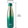 imageSwell Stainless Steel Water Bottle 17oz Yellow Gold Ombre Triple Layered Vacuum Insulated Containers Keeps Drinks Cold for 36 Hours and Hot for 18 BPA Free Perfect for On the GoGradient Emerald