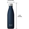 imageSwell Stainless Steel Water Bottle 25oz Silver Lining Triple Layered Vacuum Insulated Containers Keeps Drinks Cold for 48 Hours and Hot for 24 BPA Free Perfect for On the GoAzurite