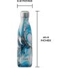 imageSwell Stainless Steel Water Bottle 25oz Silver Lining Triple Layered Vacuum Insulated Containers Keeps Drinks Cold for 48 Hours and Hot for 24 BPA Free Perfect for On the GoOcean Marble