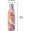 imageSwell Stainless Steel Water Bottle 25oz Silver Lining Triple Layered Vacuum Insulated Containers Keeps Drinks Cold for 48 Hours and Hot for 24 BPA Free Perfect for On the GoMarble Swirl