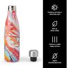 imageSwell Stainless Steel Water Bottle 25oz Silver Lining Triple Layered Vacuum Insulated Containers Keeps Drinks Cold for 48 Hours and Hot for 24 BPA Free Perfect for On the GoMarble Swirl