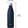 imageSwell Stainless Steel Water Bottle 25oz Silver Lining Triple Layered Vacuum Insulated Containers Keeps Drinks Cold for 48 Hours and Hot for 24 BPA Free Perfect for On the GoAzurite