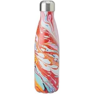 imageSwell Stainless Steel Water Bottle 25oz Silver Lining Triple Layered Vacuum Insulated Containers Keeps Drinks Cold for 48 Hours and Hot for 24 BPA Free Perfect for On the GoMarble Swirl