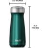 imageSwell Stainless Steel Traveler 16oz Green Sapphire Triple Layered Vacuum Insulated Containers Keeps Drinks Cold for 24 Hours and Hot for 12 BPA Free Easy Carrying On the GoGreen Sapphire