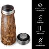 imageSwell Stainless Steel Traveler 20oz Azurite Triple Layered Vacuum Insulated Containers Keeps Drinks Cold for 36 Hours and Hot for 15 BPA Free Easy Carrying On the GoTeakwood