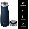 imageSwell Stainless Steel Traveler 20oz Azurite Triple Layered Vacuum Insulated Containers Keeps Drinks Cold for 36 Hours and Hot for 15 BPA Free Easy Carrying On the GoAzurite