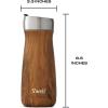 imageSwell Stainless Steel Traveler with Commuter Lid 16oz Teakwood Triple Layered Vacuum Insulated Containers Keeps Drinks Cold for 24 Hours and Hot for 6 BPA Free Easy Carrying On the Go