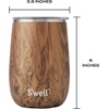 image:imageSwell Stainless Steel Wine Tumbler 14oz Onyx Triple Layered Vacuum Insulated Container Keeps Drinks Colder for Longer Splash Proof Slide Open Lid BPA Free BarwareTeakwood