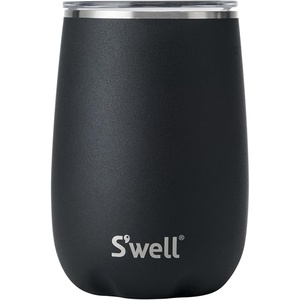 image:imageSwell Stainless Steel Wine Tumbler 14oz Onyx Triple Layered Vacuum Insulated Container Keeps Drinks Colder for Longer Splash Proof Slide Open Lid BPA Free BarwareOnyx