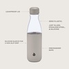 image:imageSwell Glass Original Water Bottle With Straw 18oz Chambray Borosilicate Glass Bottle With Collapsible Glass Straw And Silicone Sleeve Zero Plastic Leakproof BPA FreeLunar Grey