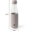 image:imageSwell Glass Original Water Bottle With Straw 18oz Chambray Borosilicate Glass Bottle With Collapsible Glass Straw And Silicone Sleeve Zero Plastic Leakproof BPA FreeLunar Grey